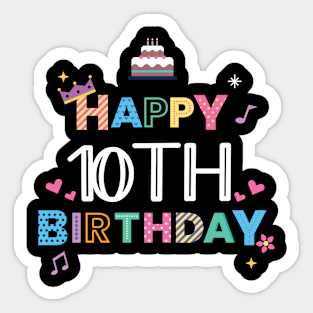 Happy Birthday 10. Geburtstag Sticker